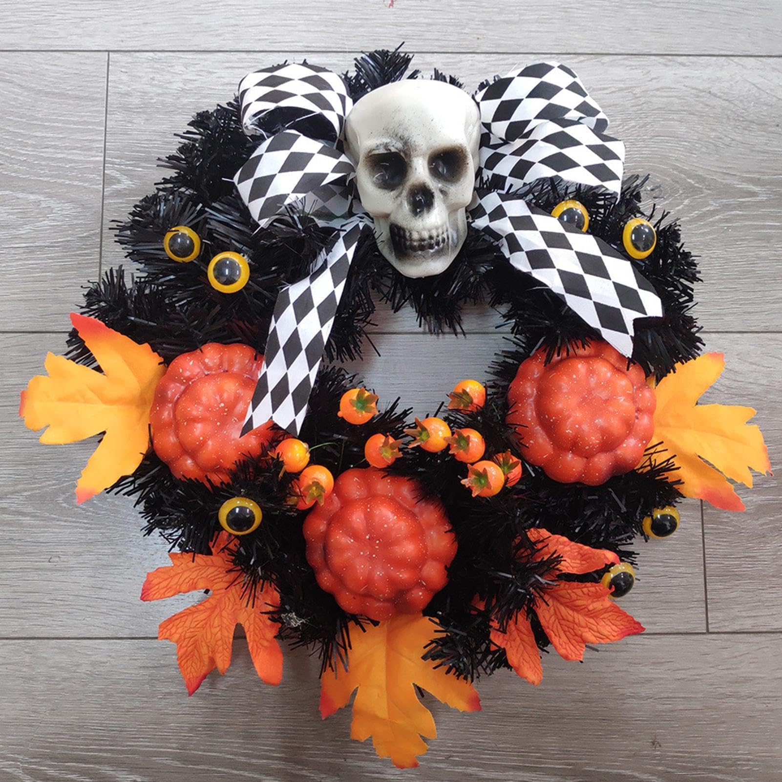 Corona Halloween Guirnalda De Hueso Artificial con Luz LED