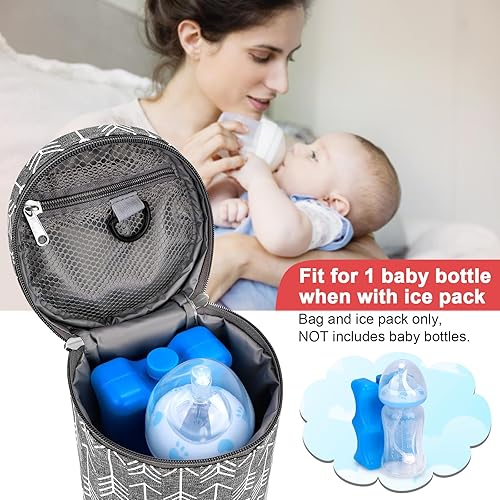 Miniatura 3 de Accmor Bolsa enfriadora de leche materna con bolsa de hielo, bolsas de mano aisladas para biberones, bolsa térmica para calentar biberones, bolsa