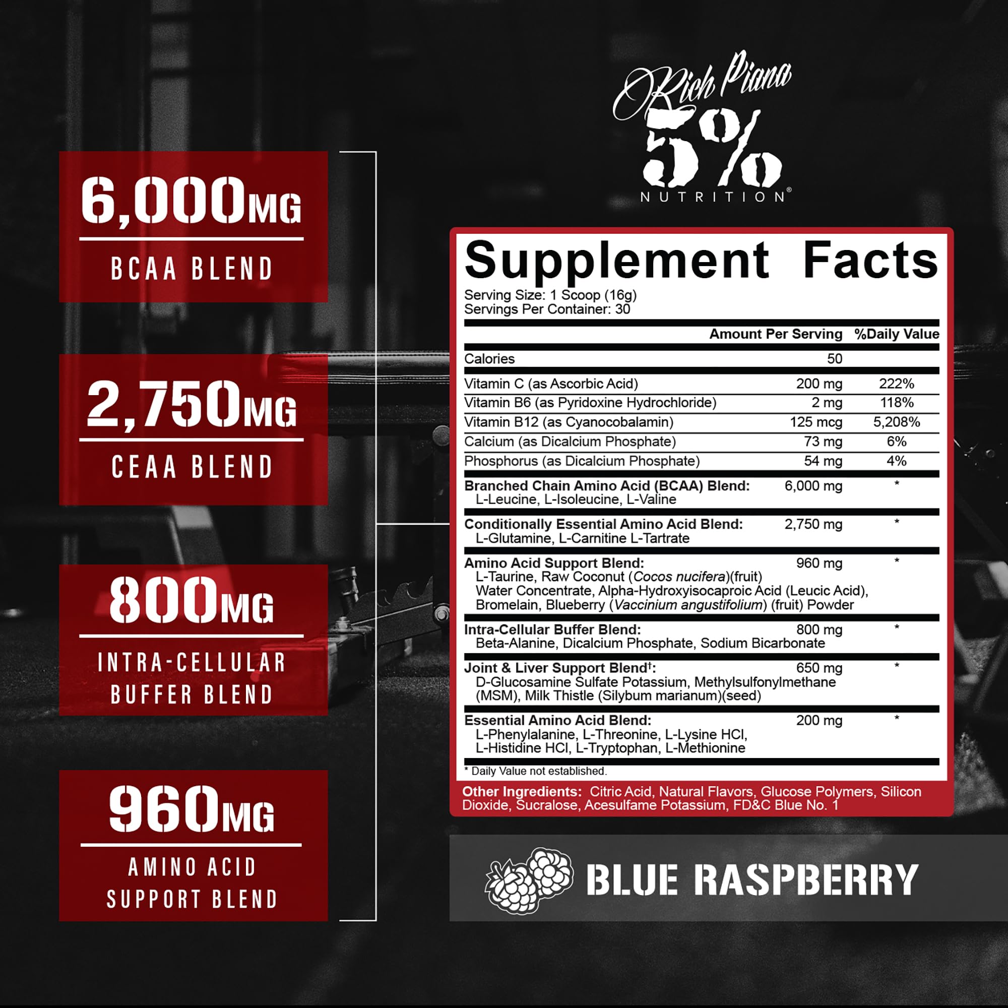 5% Nutrition AllDayYouMay BCAA Powder and EAAs (Blue Raspberry) — Amazon image 3