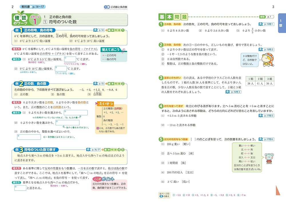 中学教科書ワーク 数学 1年 数研出版版 | 文理編集部 |本 | 通販