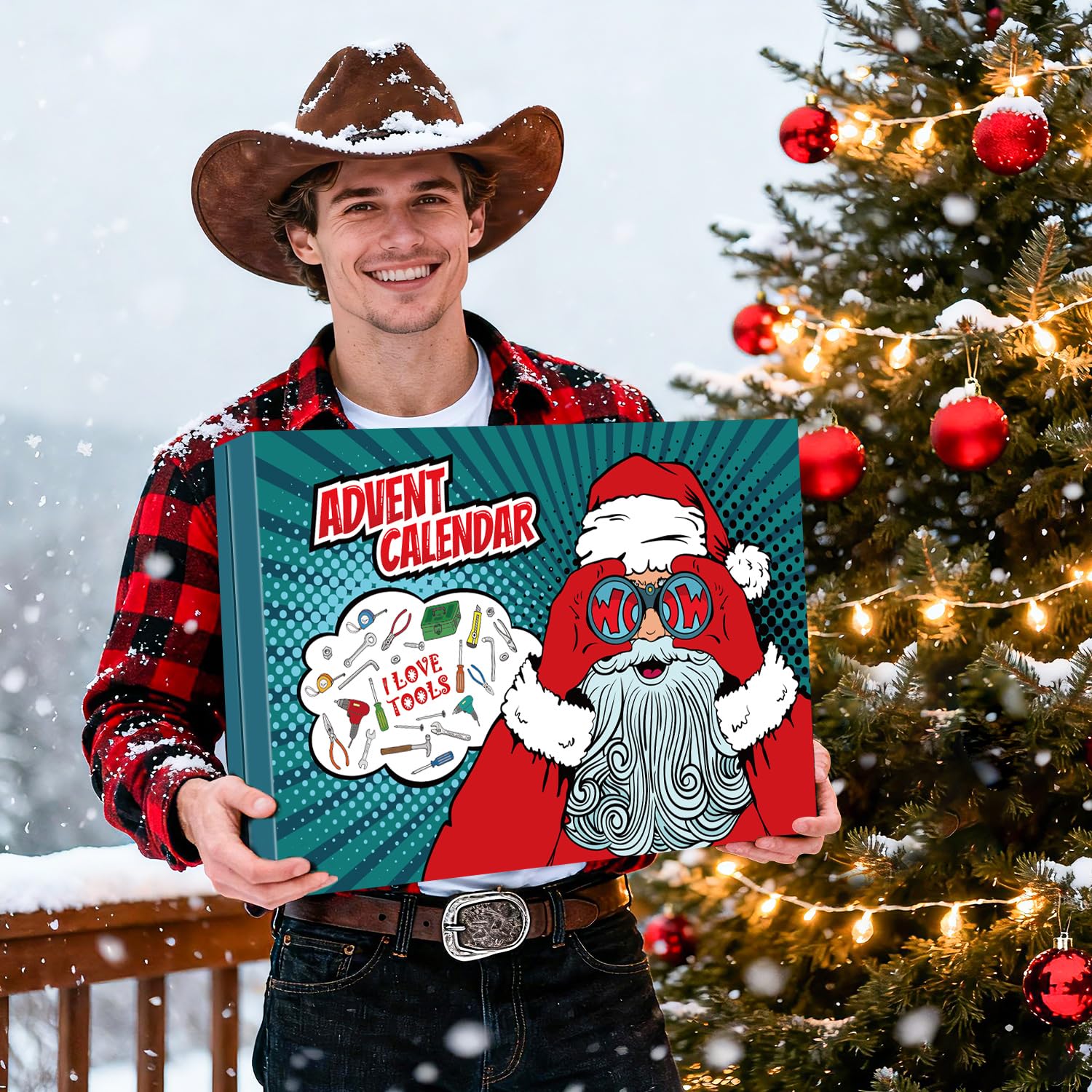 iZoeL Calendario Avvento Uomo Calendario Avvento Adulti Idee Regalo Natale 2025, Regali Natale per Padre Fratello Nonno Zio Fidanzato