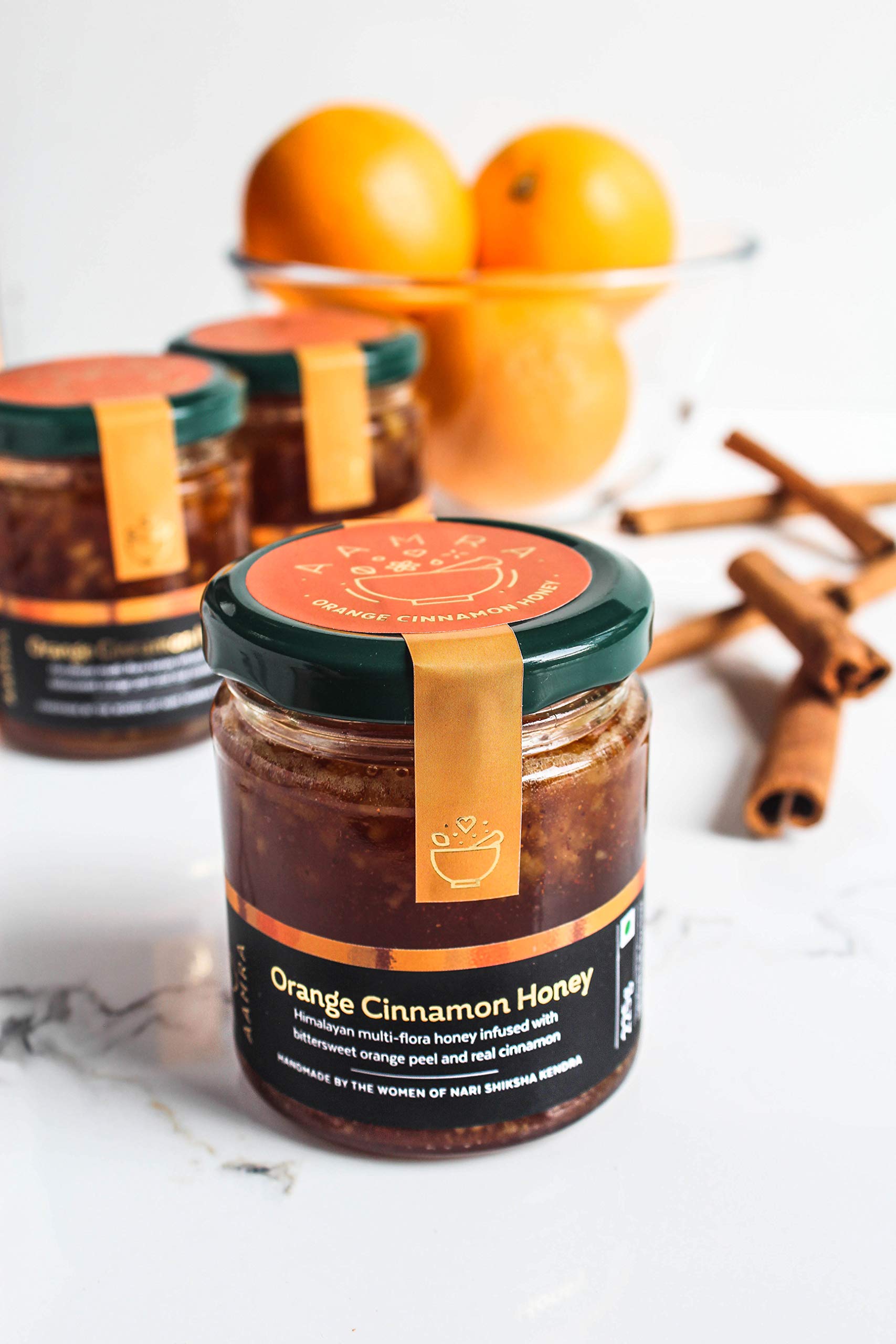 Aamra Orange & Cinnamon Honey, 225g