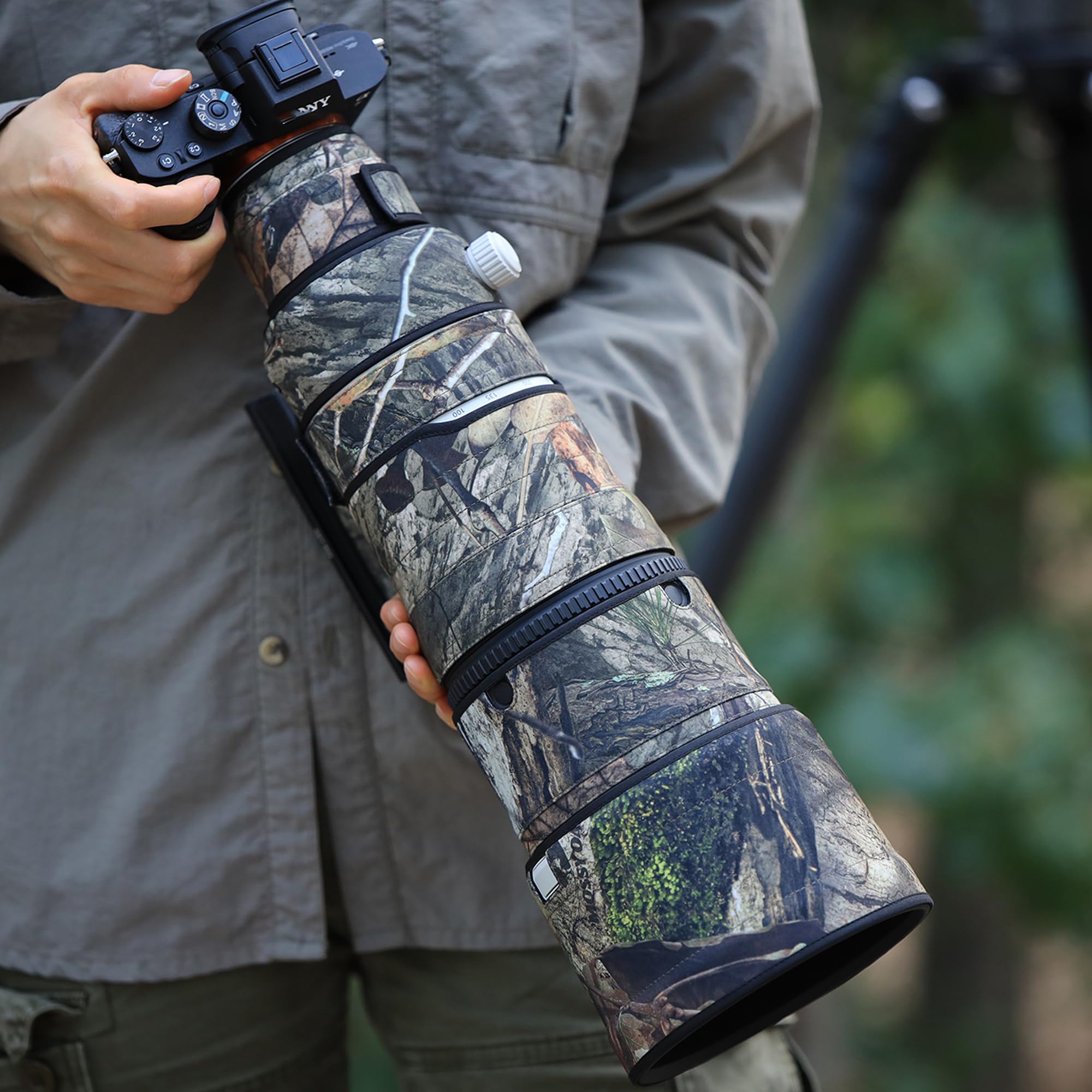 Rolanpro Objektivschutz für Sony FE 100–400 mm F4.5 GM OS (SEL100400MC), wasserdichte Camouflage-Regenmantel, Objektivschutzhülle für Wildtierfotografie, Vogelbeobachtung und Outdoor-Shooting # 31