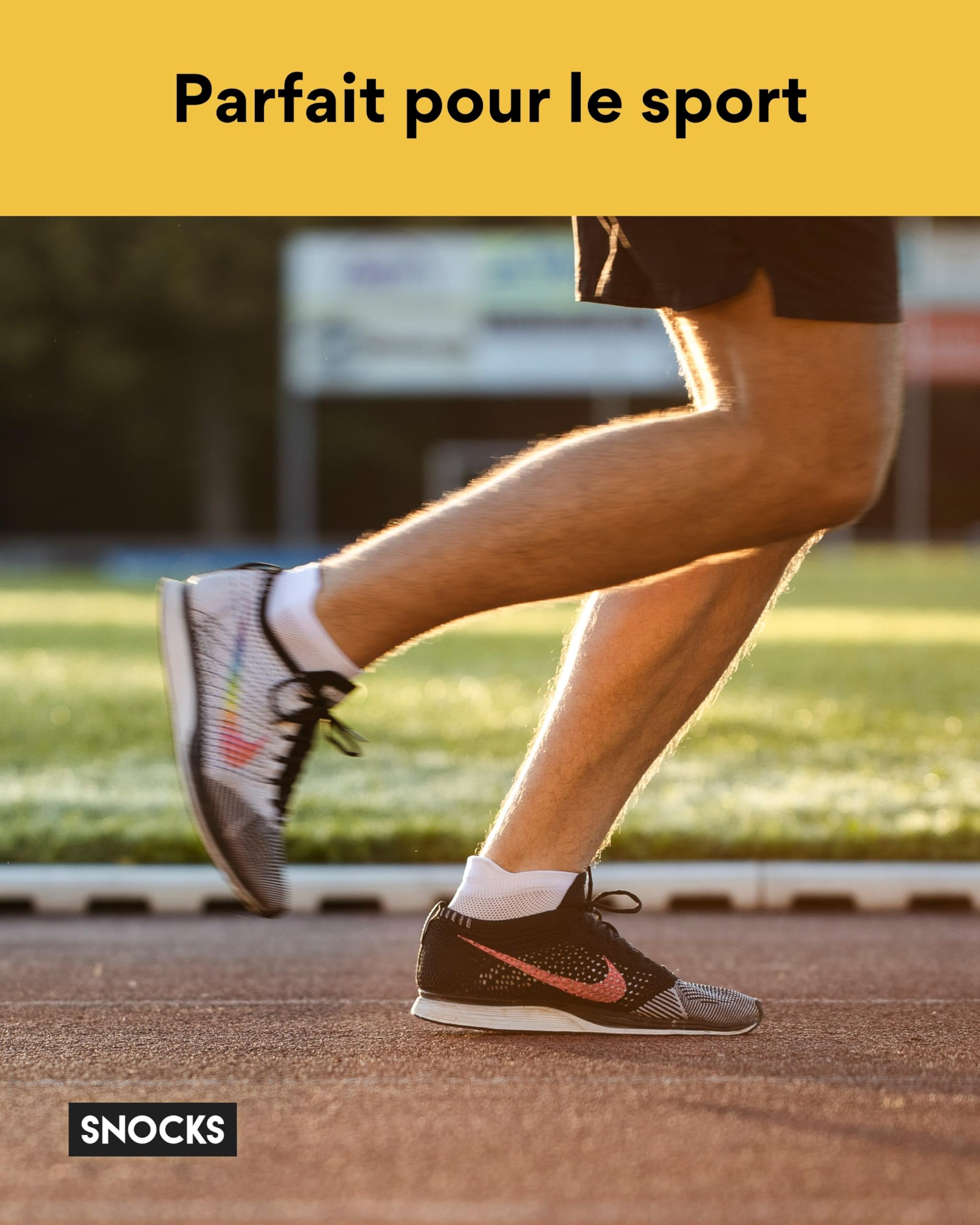 Snocks - chaussettes running homme et Femme - 4 paires - socquettes avec technologie Anti-Ampoules, Respirantes et Durable - Adaptation Parfaite - Taille 35-50