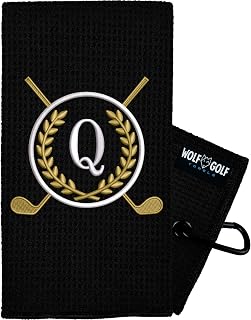 Wolf Golf Towels Monogrammed Personalized Golf Towel | Custom Golf Towels for Golf Bags for Men or Women
