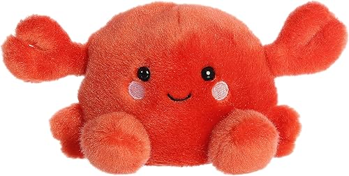 Aurora® Adorable Palm Pals™ Snippy Crab™ Animal de peluche, diversión de bolsillo, juego sobre la marcha, rojo, 5 pulgadas
