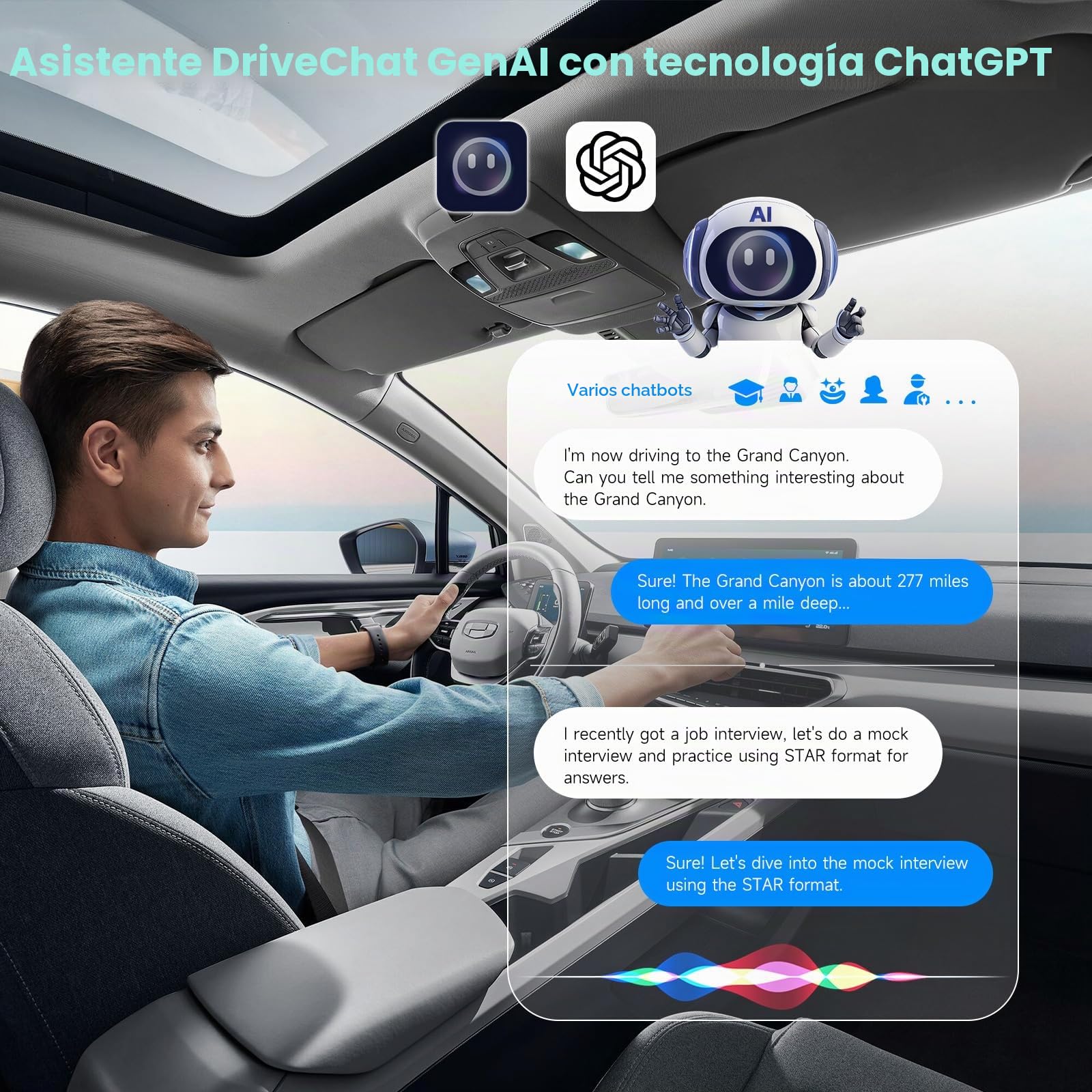 Adaptador inalámbrico CarPlay, Magic AI Box CarPlay con Estabilidad de Doble WiFi, Compatible con CarPlay y Android Auto de fábrica con Cable, Compatible con Youtube/Netflix (Oval - Negro)