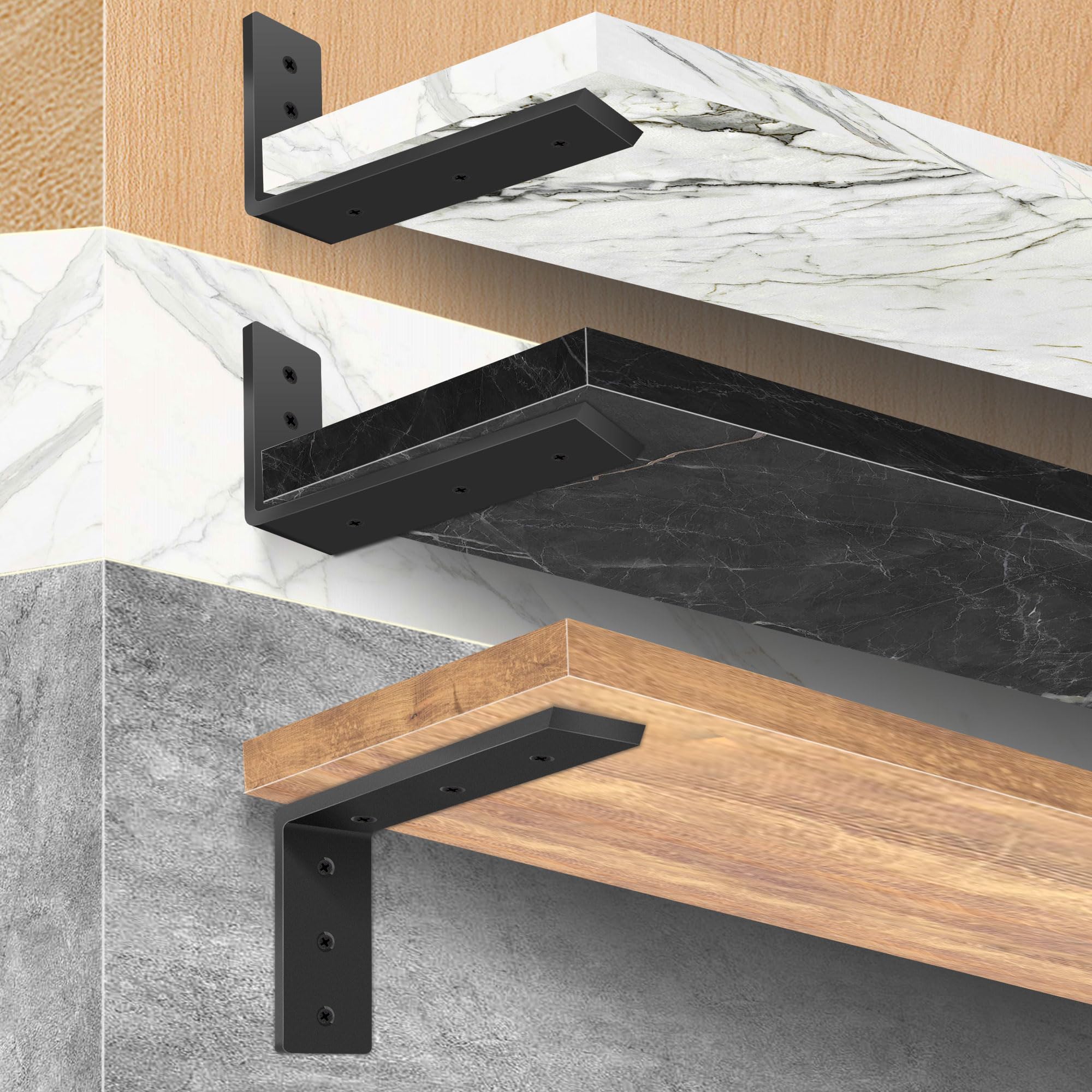 Soporte para encimera, paquete de 2 soportes de granito resistentes para encimera, soporte en L