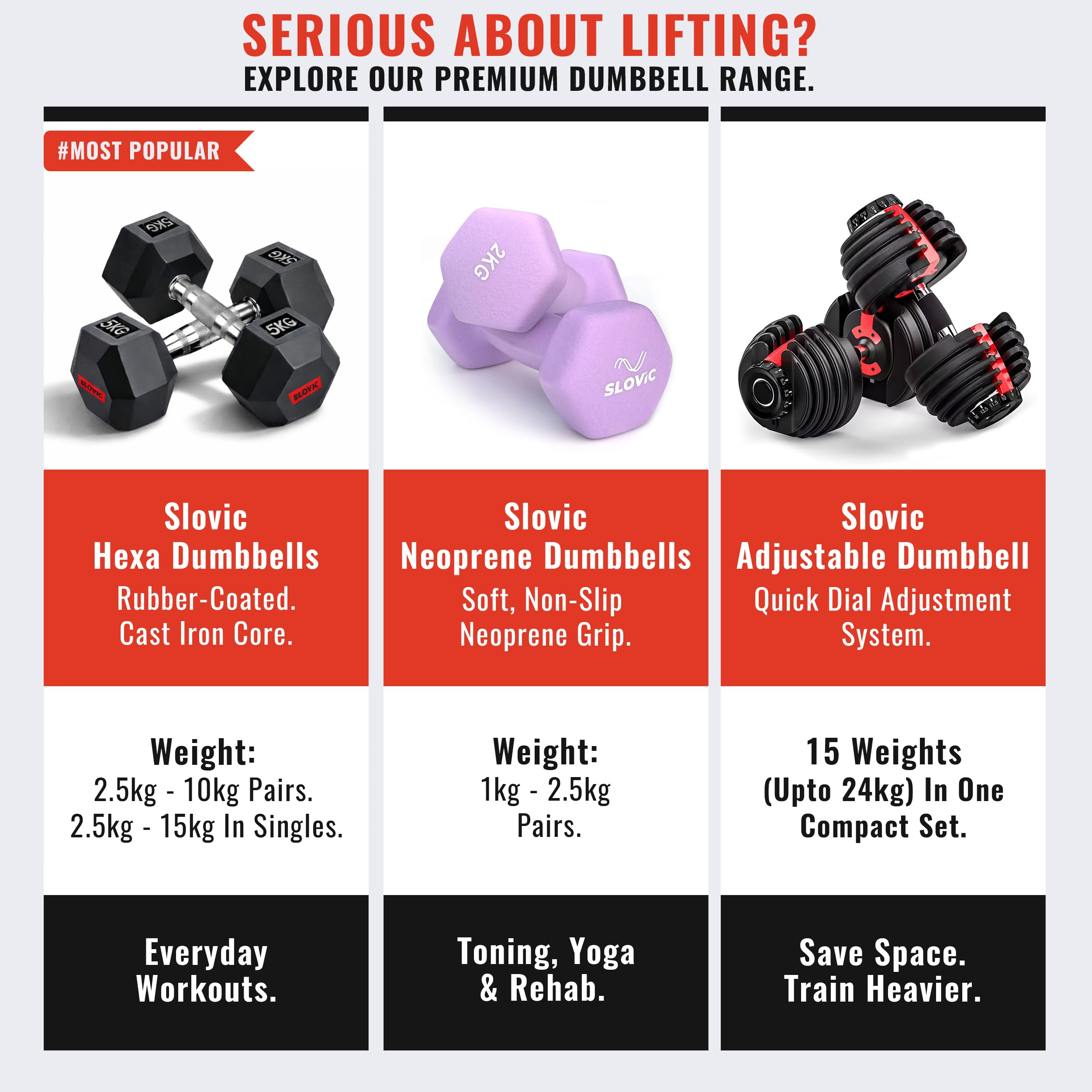 Slovic Dumbbell Set - Home Workout -5
