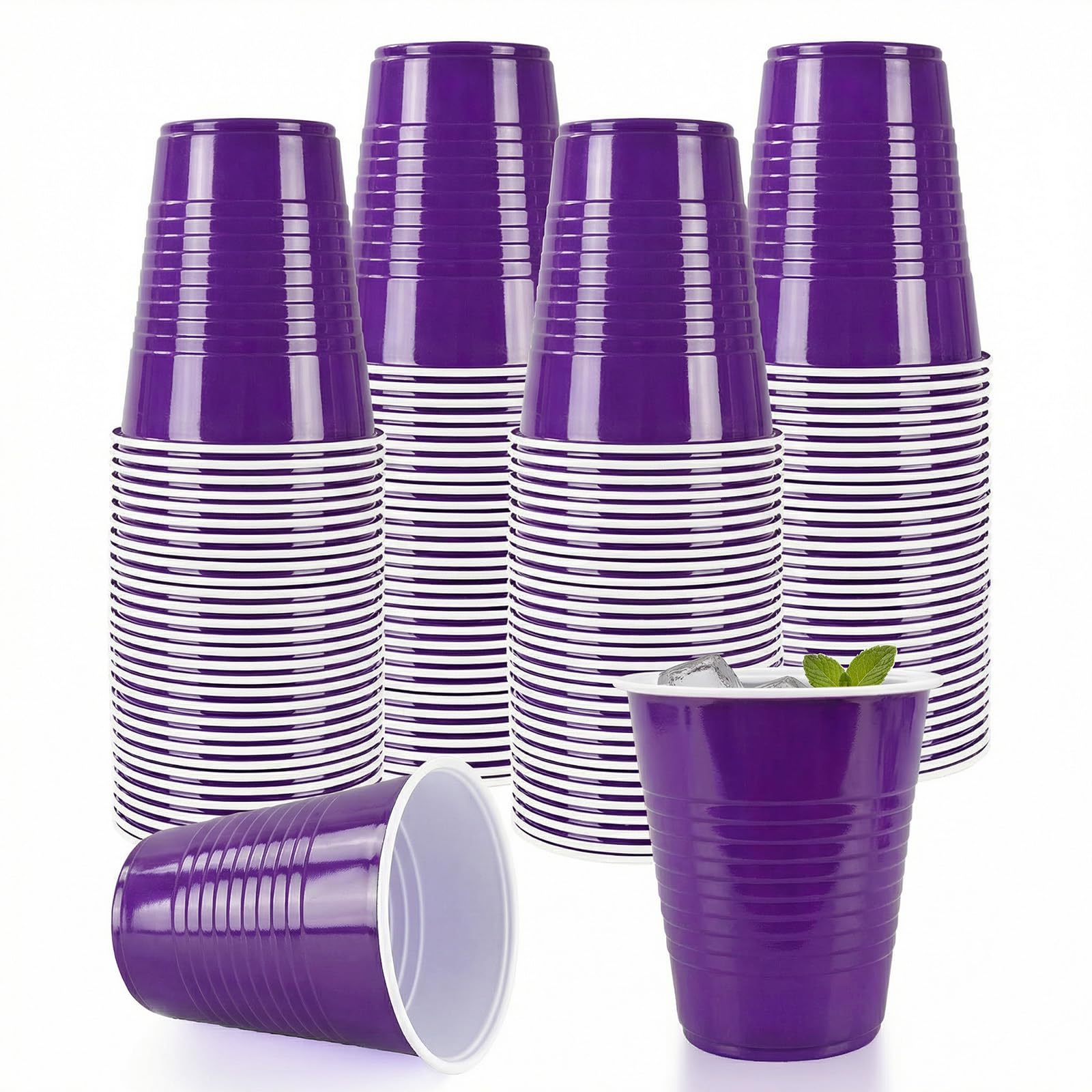 WELLIFE 200 PCS Gold Plastic Cups,9 oz Clear Plastic Cups,Disposable Wine Glasses,Plastic Cocktail Glasses for Party and Wedding — Amazon image 31