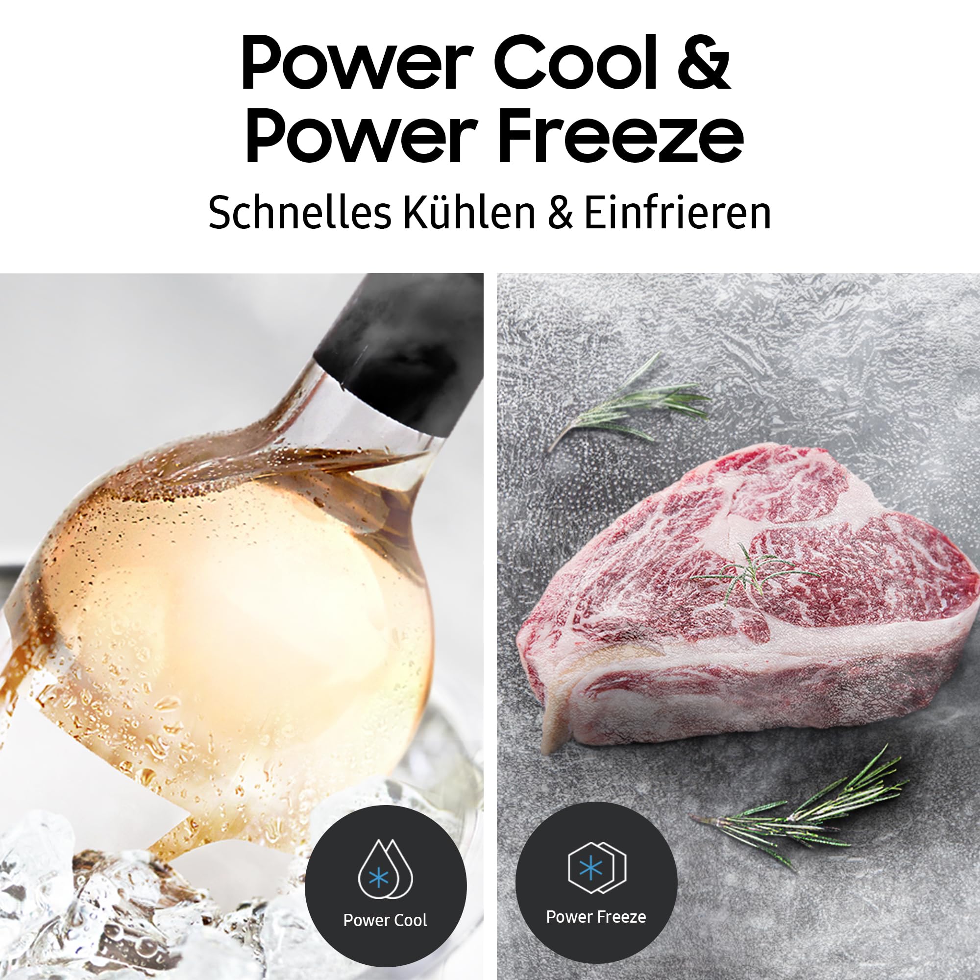 Samsung French-Door-Kühlschrank mit Gefrierfach, 178 cm, 649 l, AI Energy Mode (SmartThings), Auto Ice Maker, No Frost+, Edelstahl-Look, RF59C701ES9/EG