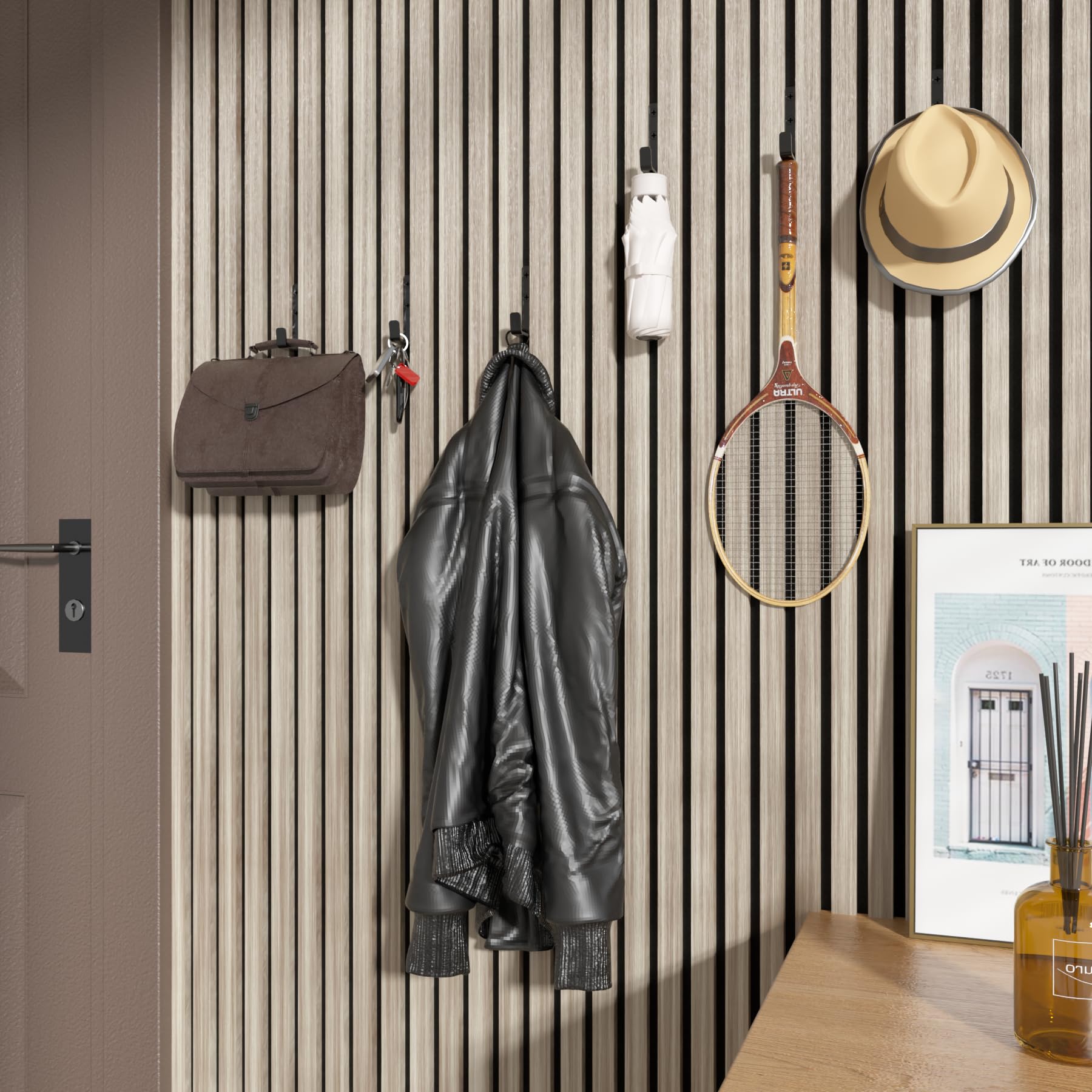 Lattenwand accessoire hanger licht eiken kopen? | Kapstokken