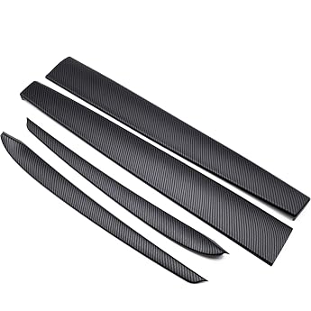 Dashboard and Door Trim Wrap Kit ABS Carbon Look Interior Cover Trim Tesla Model 3 Model Y 2021 + 2022+ 2023 + 2024