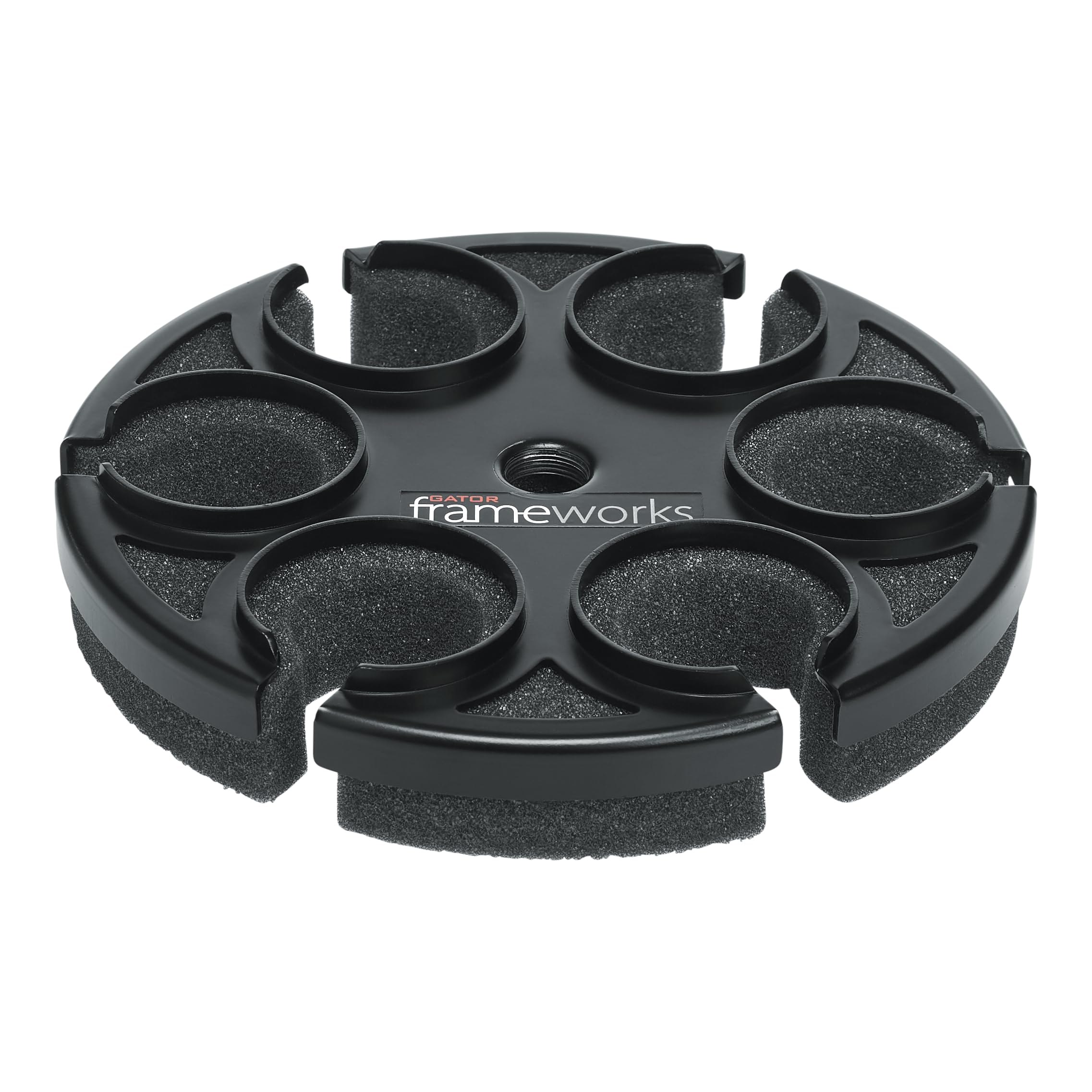 Gator Frameworks Adaptador para soporte de micrófono con capacidad para hasta 6 micrófonos, compatible con modelos con cable e inalámbricos (GFW-MIC-6TRAY)