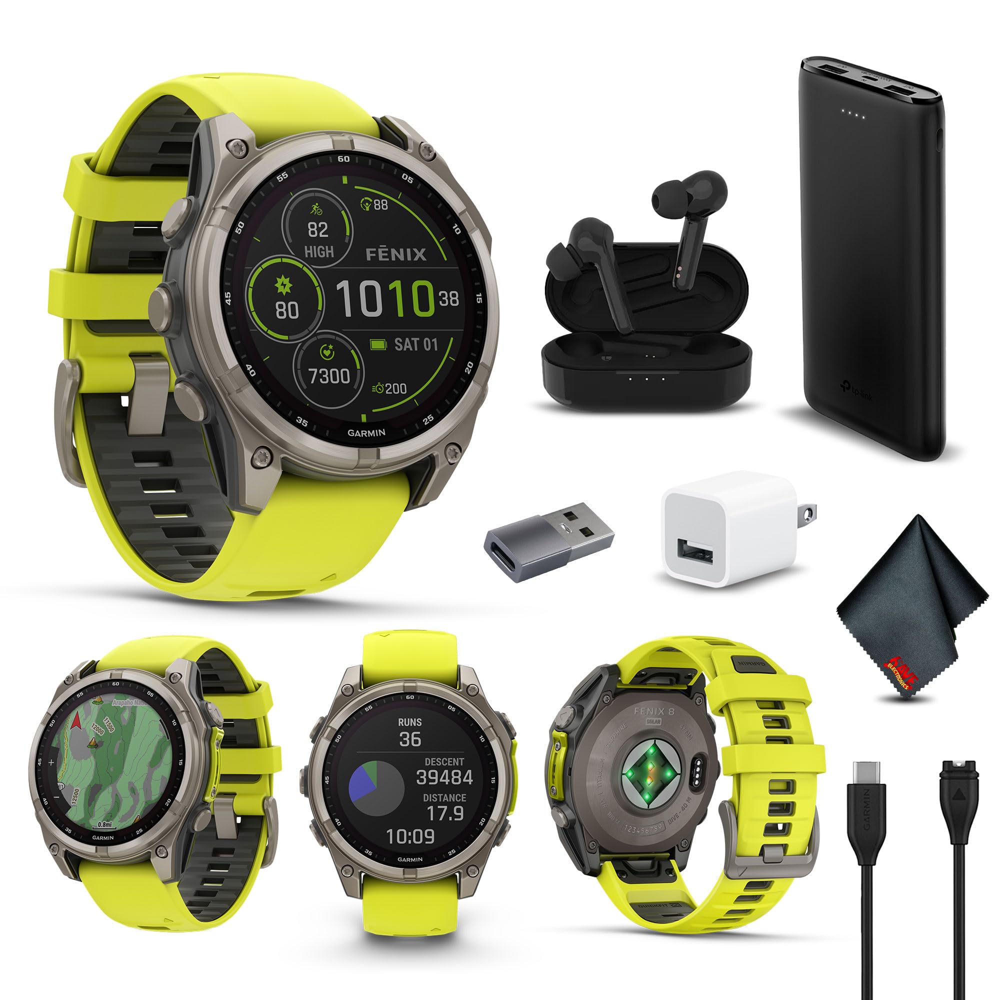 Amazon.com: Garmin Fenix 8 47MM Solar Sapphire Multisport GPS