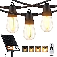 Vista 1 de Brightech Ambience Pro Super Bright Solar - Luces de cadena solares superbrillantes para exteriores con control remoto de 48 pies con 15 bombillas