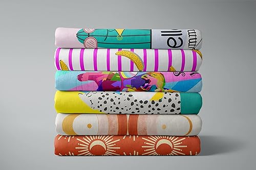 Miniatura 8 de Toalla de playa estampada - Pilas de algodón suave y absorbente y microfibra de secado rápido - 33x61 pulgadas - Moda de playa - Producto perfecto