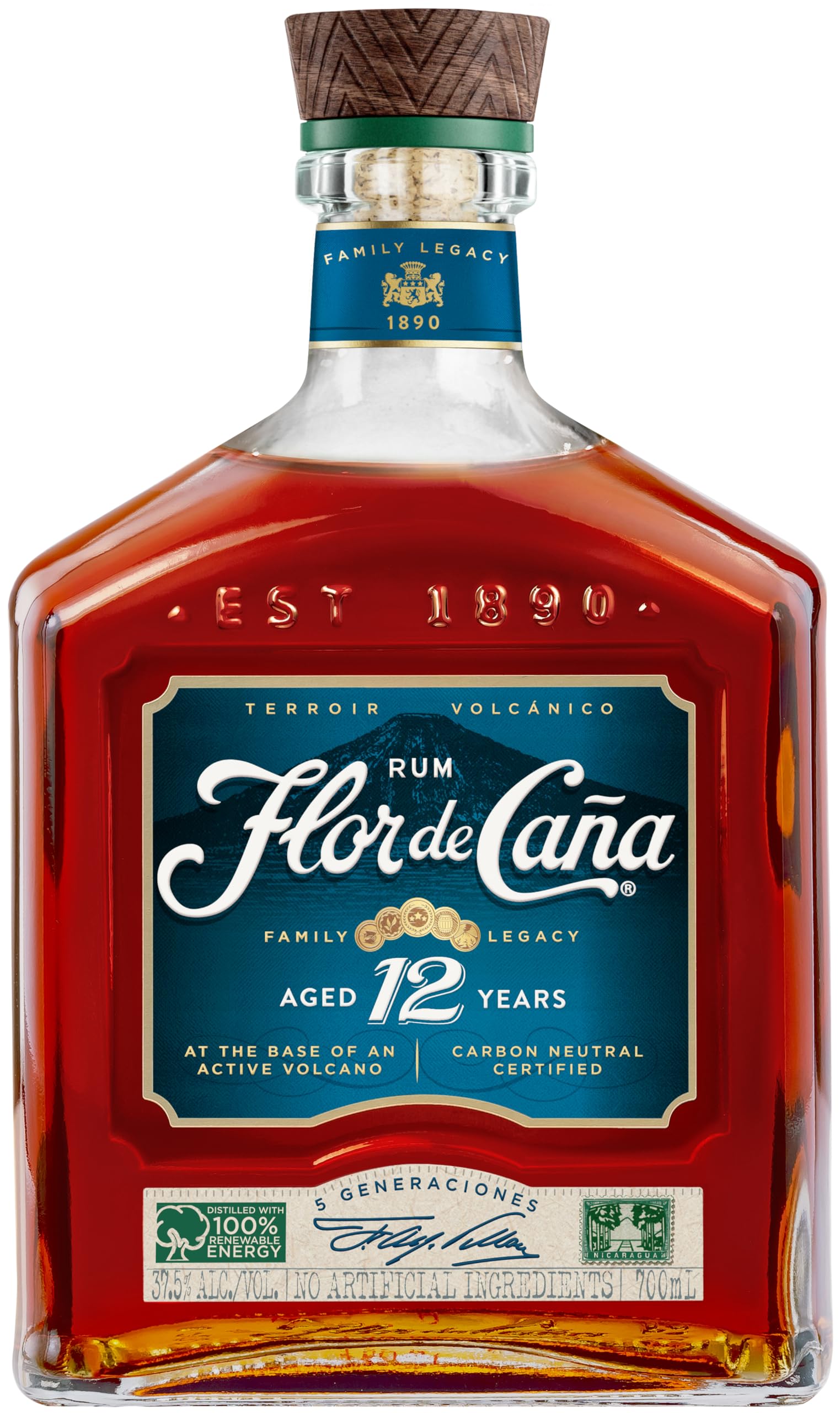 Flor de Caña Rum 12 Jahre 37,5% (1x 0,7 l)