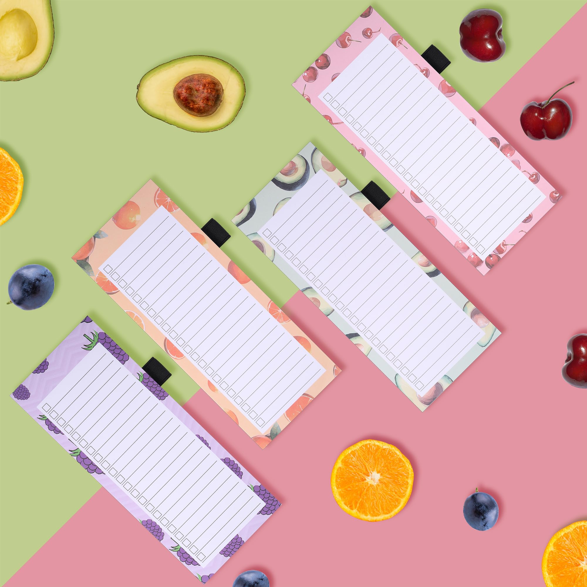 Blocs De Notas Magnéticos Para Nevera - 2 Unidades Con Diseño De Flores + Soporte Para Bolígrafo