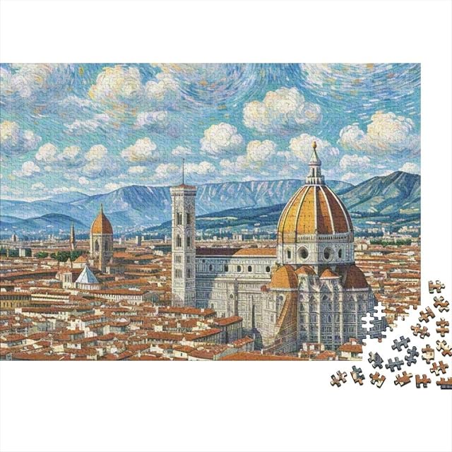 Foto 2 de 7 de La Gatoedral de Florencia 1000 Piezas Puzzle Arquitectura para Toda La Familia Exclusivo Multicolor…