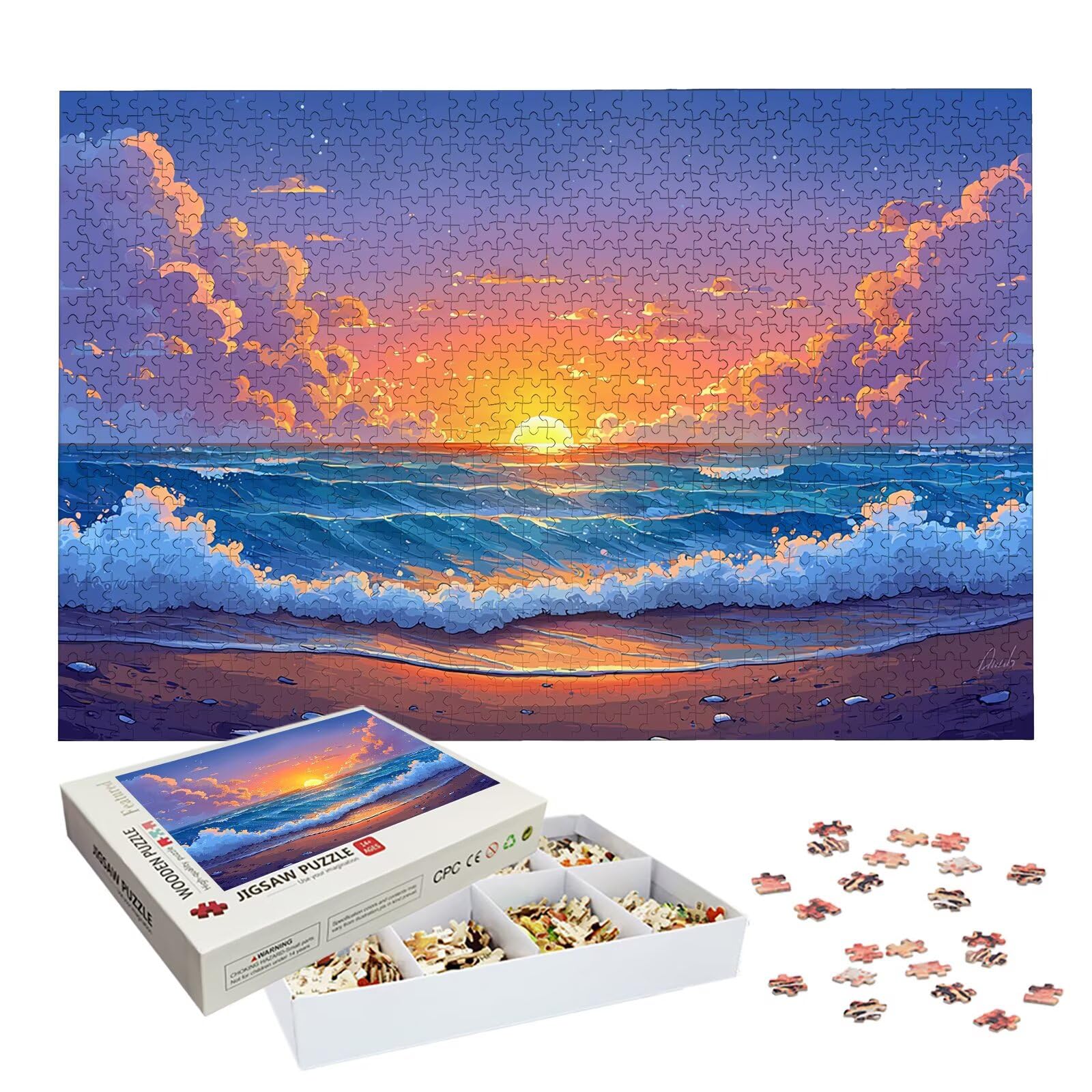 Puzzle 5000 Piezas Adultos, Puzzle Playa con Exquisita Caja de Embalaje, 5000 Piezas Rompecabezas Desafiante para Adultos, Rompecabezas Paisaje para Toda la Familia, Regalo Mujer y Hombres, -9008