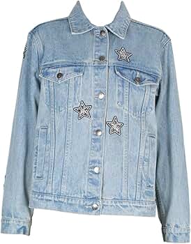 *p(R)ojectR® Asterisk Patch Denim Jacket Amazon.com: MINKPINK Women's Crystal Star Patch Denim Jacket