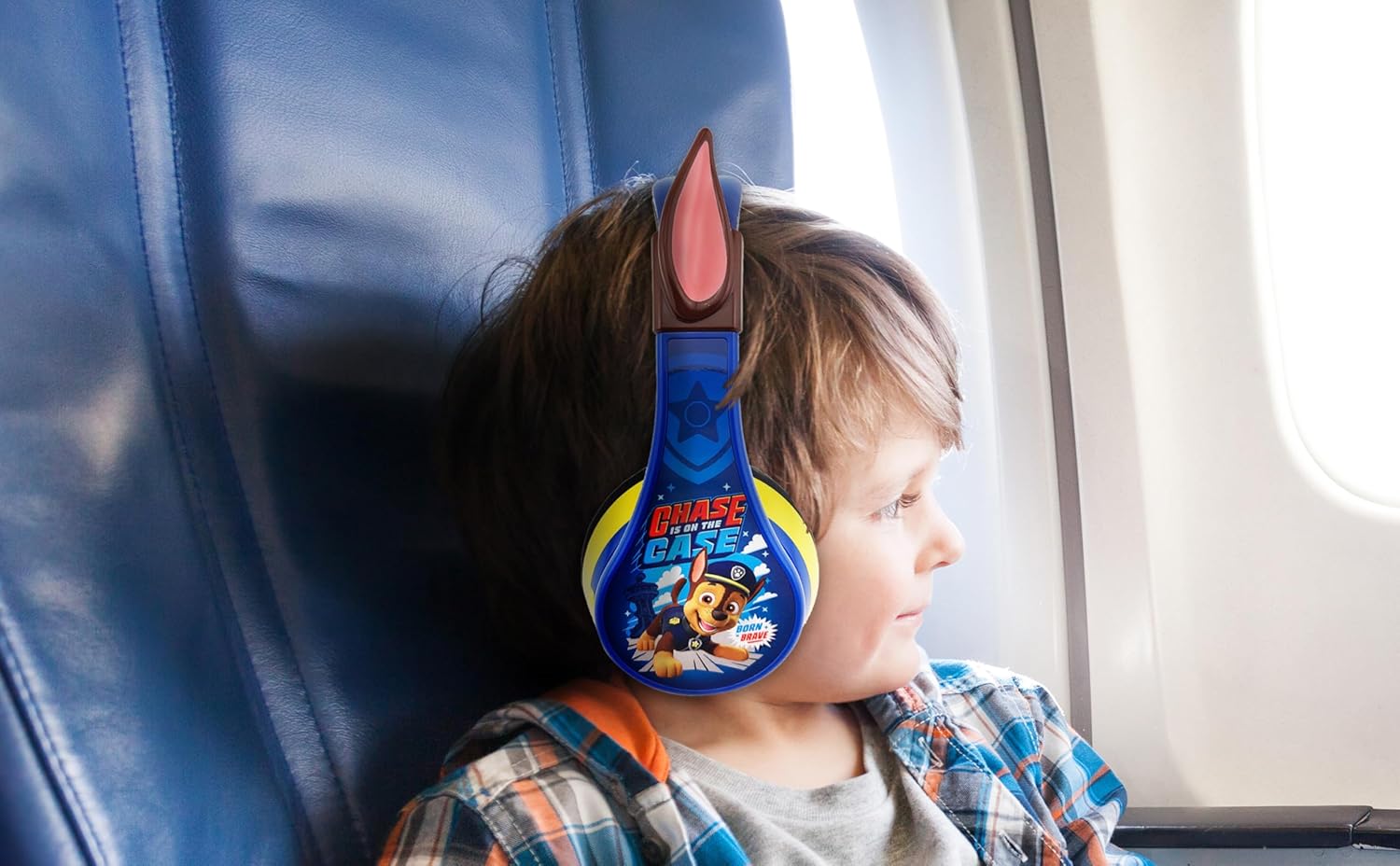 eKids Paw Patrol Chase Bluetooth Headphones for Kids, Wireless Headphones with Microphone Includes Aux Cord, Earphones for School, Home, or Travel (Paw Patrol Chase) - Image 4