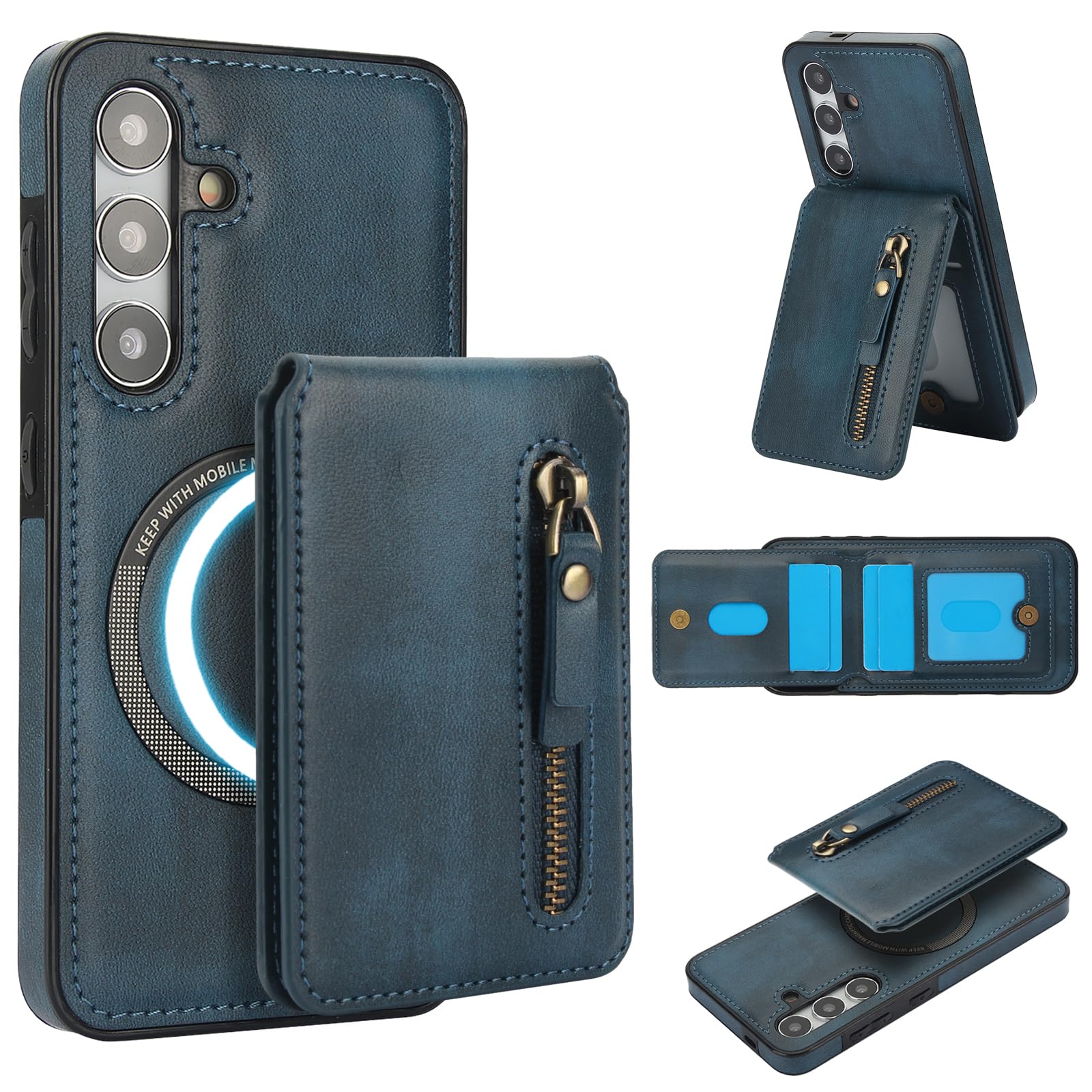 Funda para Samsung Galaxy S23 Plus compatible MagSafe con tarjetero 7