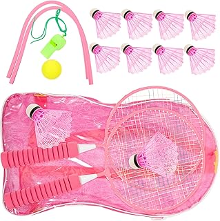Toyvian 1 Juego Raquetas de Bádminton Adolescentes Equipamiento y Portátil y Desarrollo de Habilidades Color Aleatorio