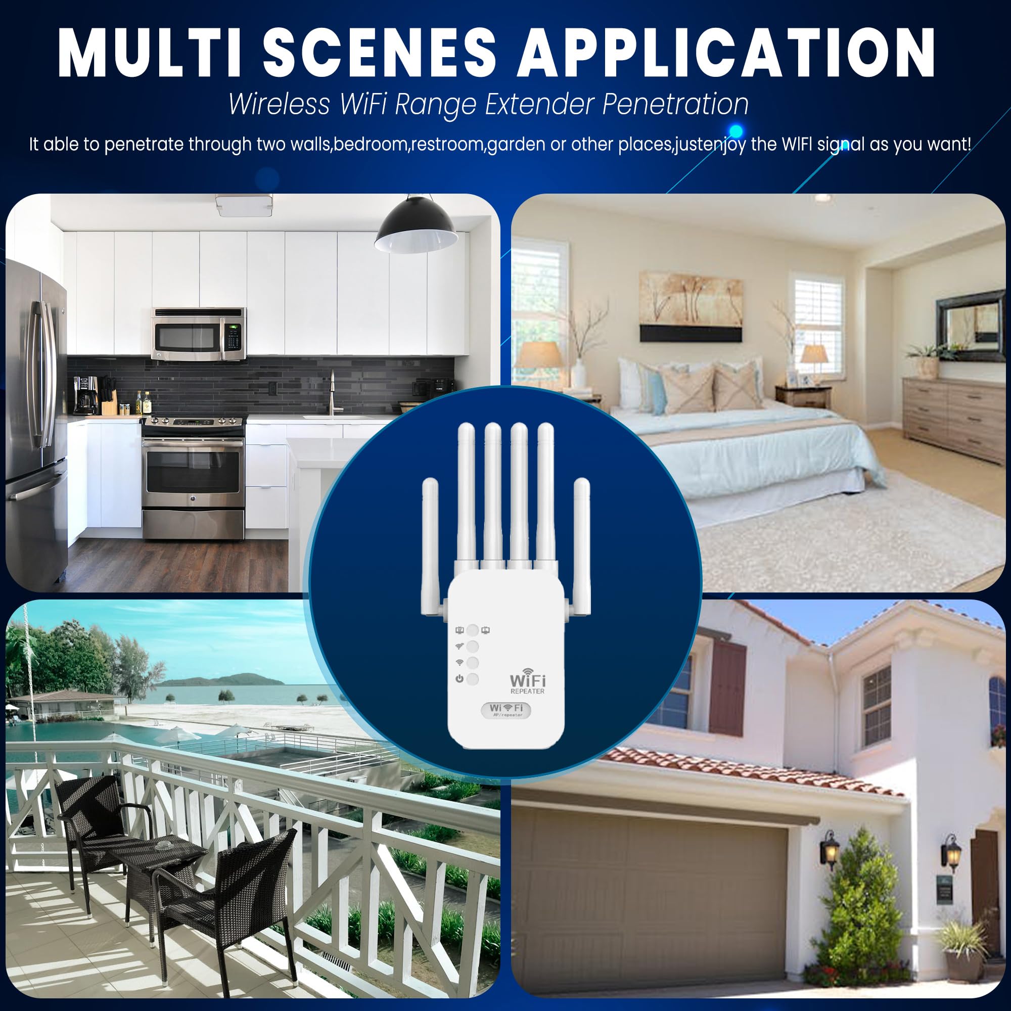 2026 WiFi Extenders Signal Booster for Home Long Range Up to 12880 sq. ft & 40 Devices, WiFi Extender Signal Booster, Internet Booster, Long Range WiFi Extender,Quick Setup — view 7