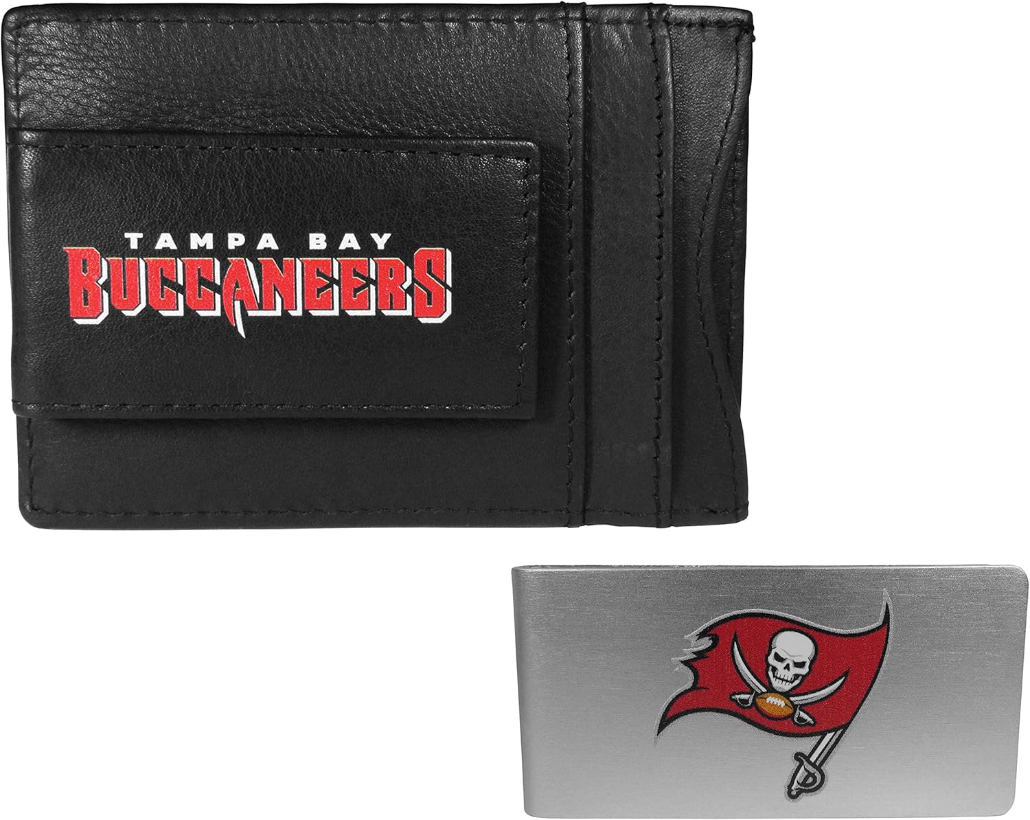 Siskiyou Sports NFL unisex Leather Cash & Cardholder & Money Clip