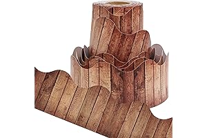 Dark Wood Scalloped Wood Border Trim