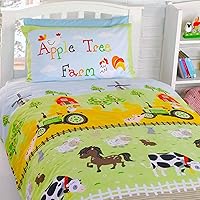 Vista 1 de Apple Tree Farm - Juego de funda de edredón y funda de almohada para niños pequeños