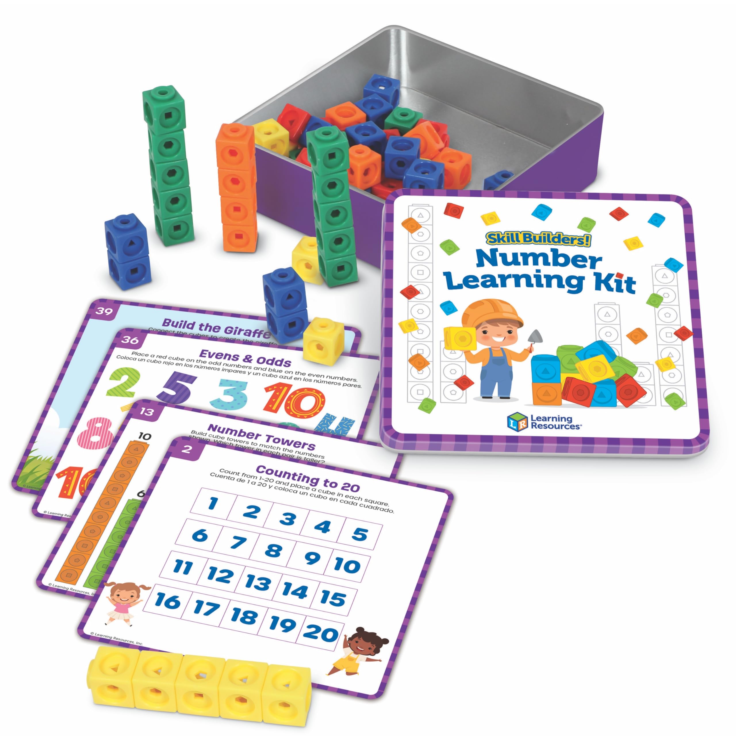 Learning Resources Skillbuilders Numbers Learning Kit, Math Manipulatives, Linking Cubes, Homeschool Supplies, Preschool Classroom Must Haves, Toddler Learning Activities, Number Blocks Toys