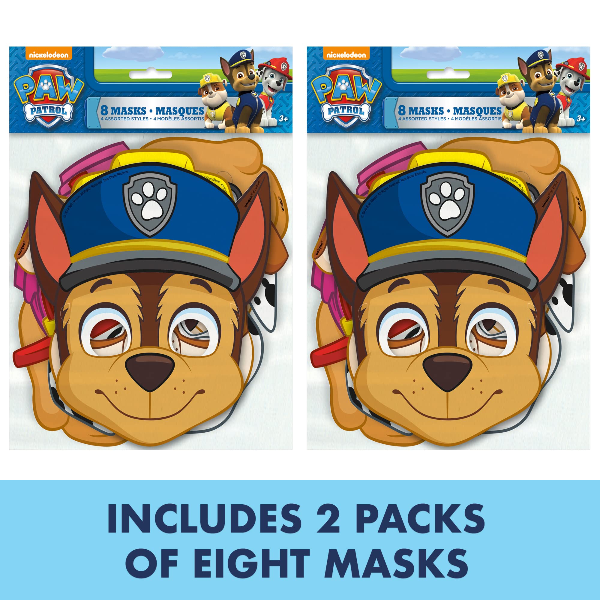 Snapklik.com : Unique Paw Patrol Masks For Kids Birthday Party Favors ...