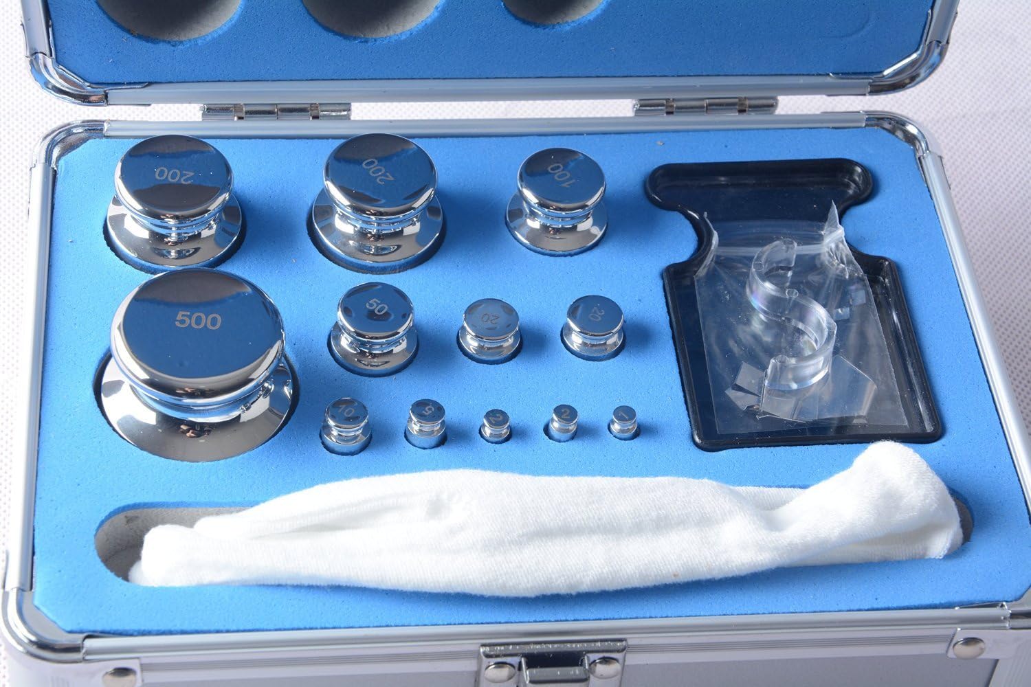 KUNHEWUHUA 1mg-500g Scale Calibration Weight Kit Set F1 Grade Precision Stainless Steel