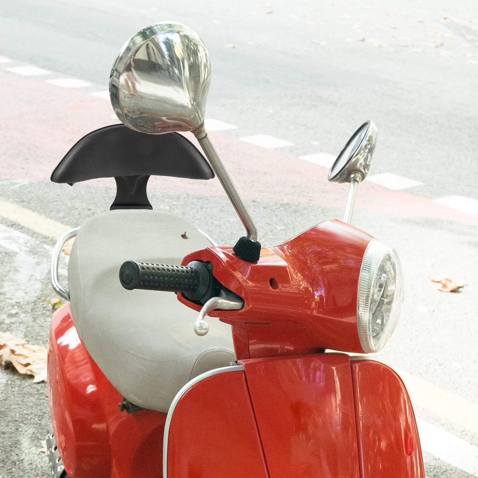 PRETYZOOM Schienale Posteriore Materiale in Ferro e Cuoio Facile da Installare Design Ergonomico per Bici e Moto Accessorio per Viaggi e Ciclisti all Aperto