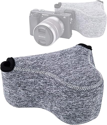 Vista 27 de JJC - Funda de neopreno ultraligera para cámara Sony A6600 a6500 a6400 a6300 a6100 a6000 a5100 + 0.709-2.165 in/E 1.969 in F1.8, bolsa para Fuji