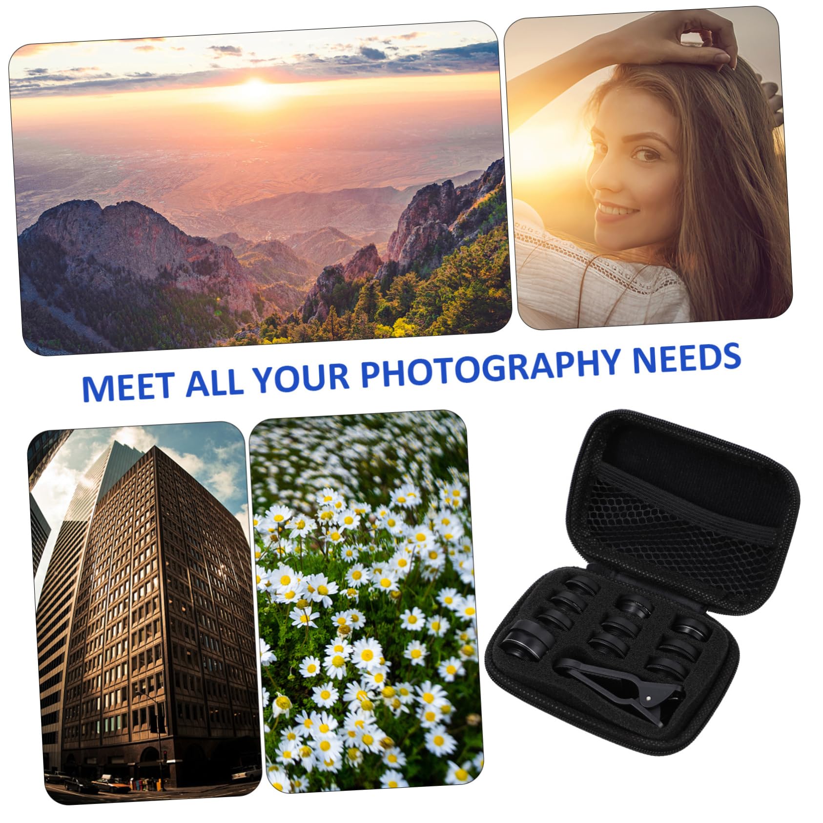 DOITOOL 3 Set - Un Kit Di Lenti Per Fotocamera Per Telefono Cellulare Filtro Grandangolare Macro Fisheye Facile Da Usare