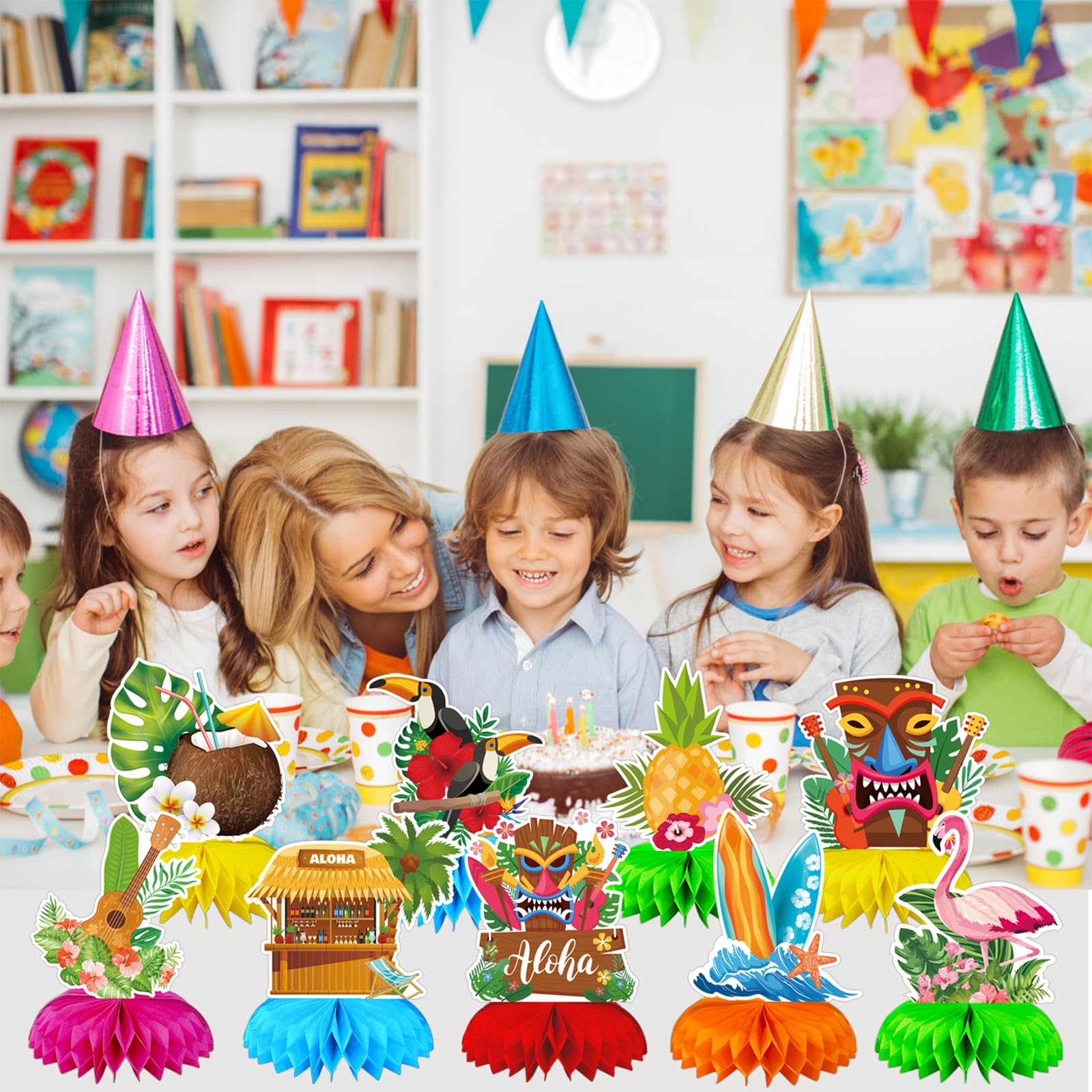 Bolas Decorativas De Centro De Mesa Decoración Fiesta Verano Hawaii - 10  Unidades Panal Abeja, Temática Playa Y Coco Bolas Decorativas Para Centro  De Mesa, image size:1600x1600