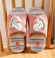 Vista 4 de Pantuflas de unicornio para niños, antideslizantes, para el hogar, para niñas y niños