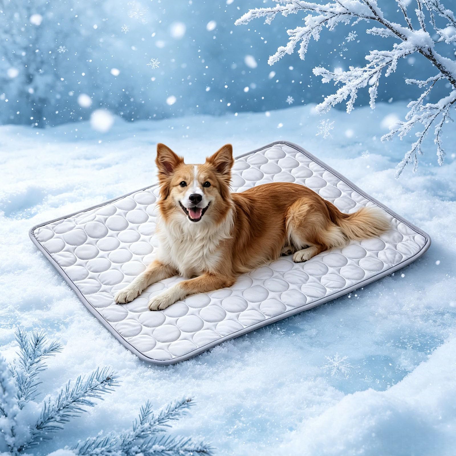Tencipeda Dog Cooling Mat, Pet Ice Silk Cooling Mat for Indoor Outdoor, Soft Comfortable Icy Nap Mat for Small Medium Large Pets (Gray,Large) — image 1