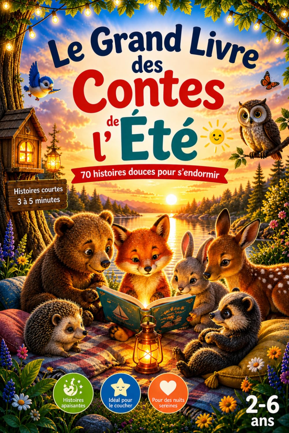 Le Grand Livre des Contes de l'Été: 70 contes illustrés en couleurs pour enfants de 2 à 6 ans incluant des histoires du soir à lire en 5 minutes, pour ... le partage la confiance et la persévérance