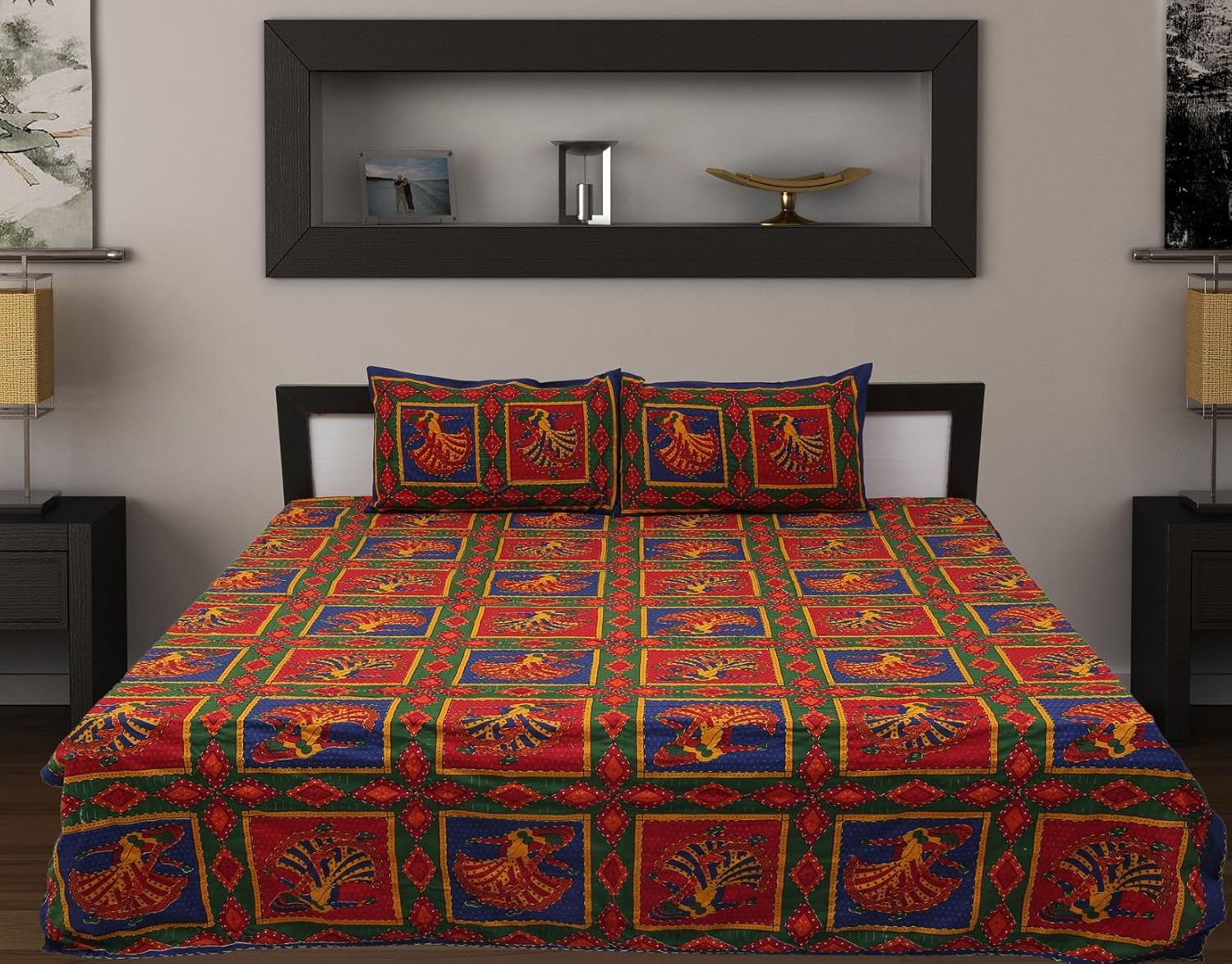 Gemsandcraft Jaipuri Traditional Cotton Kantha Work