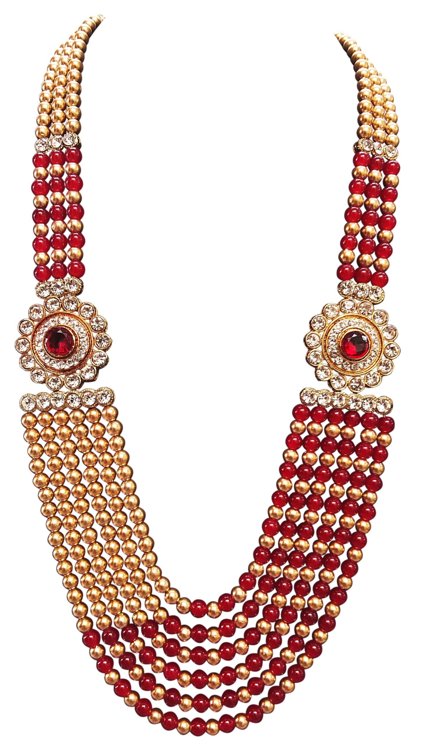 Sponsored Ad - Pearl Necklace Jewellery for Groom. Six Line Dulha Moti Mala Haar for Men.