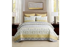 MERRY HOME Queen Quilt Set, 3-Piece Queen Size Quilt Sets with 2 Pillow Shams