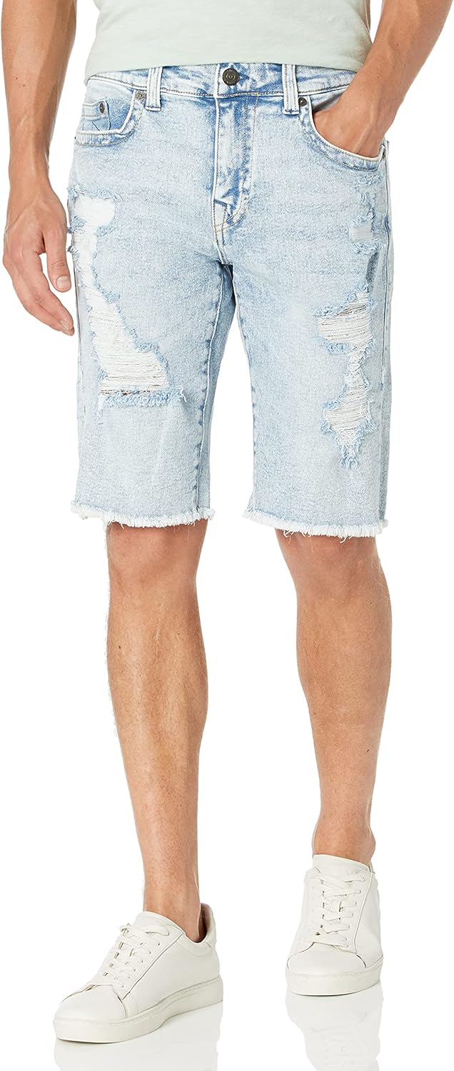 mens raw hem shorts