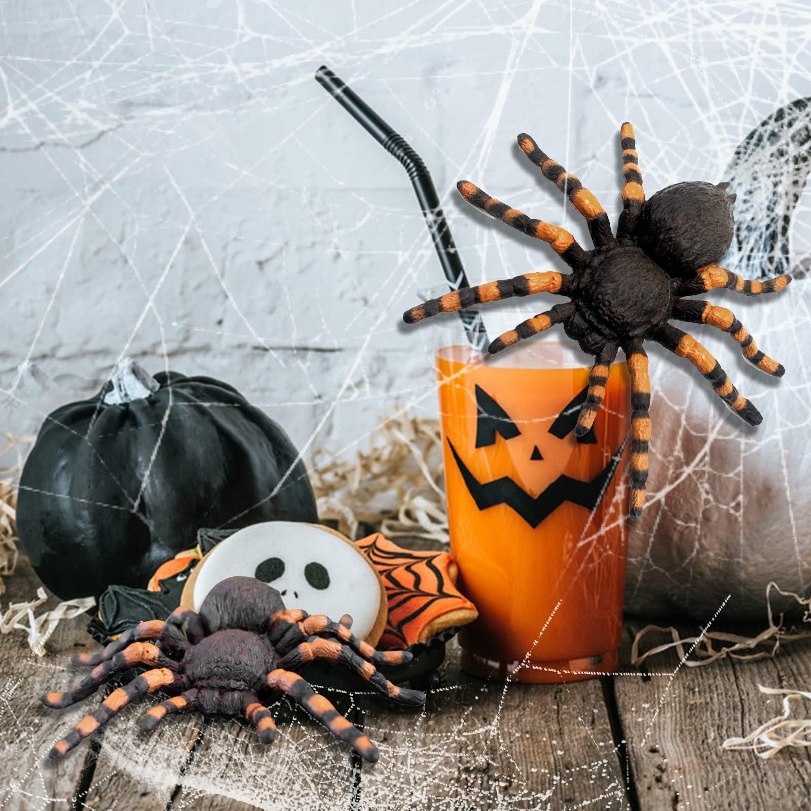 Koliphy 100 Pezzi Ragni di Halloween, 3 Misurare