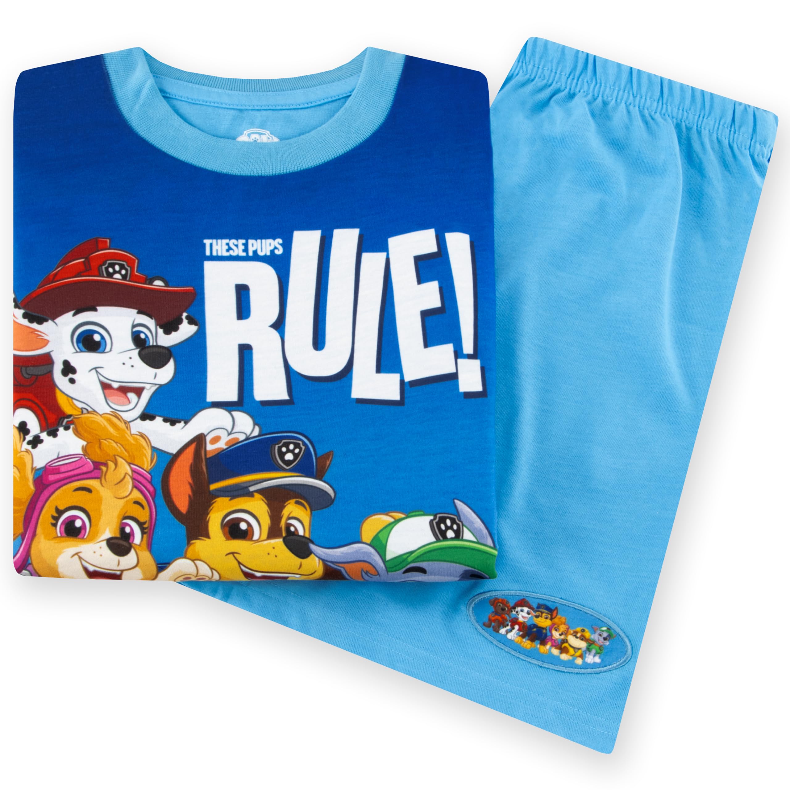 PAW Patrol Piżama, Piżamowy Chłopięca Z Marshallem I Chasem, Letnia Piżama Z Krótkim Rękawem, Zestaw Piżamowy Dla Chłopców