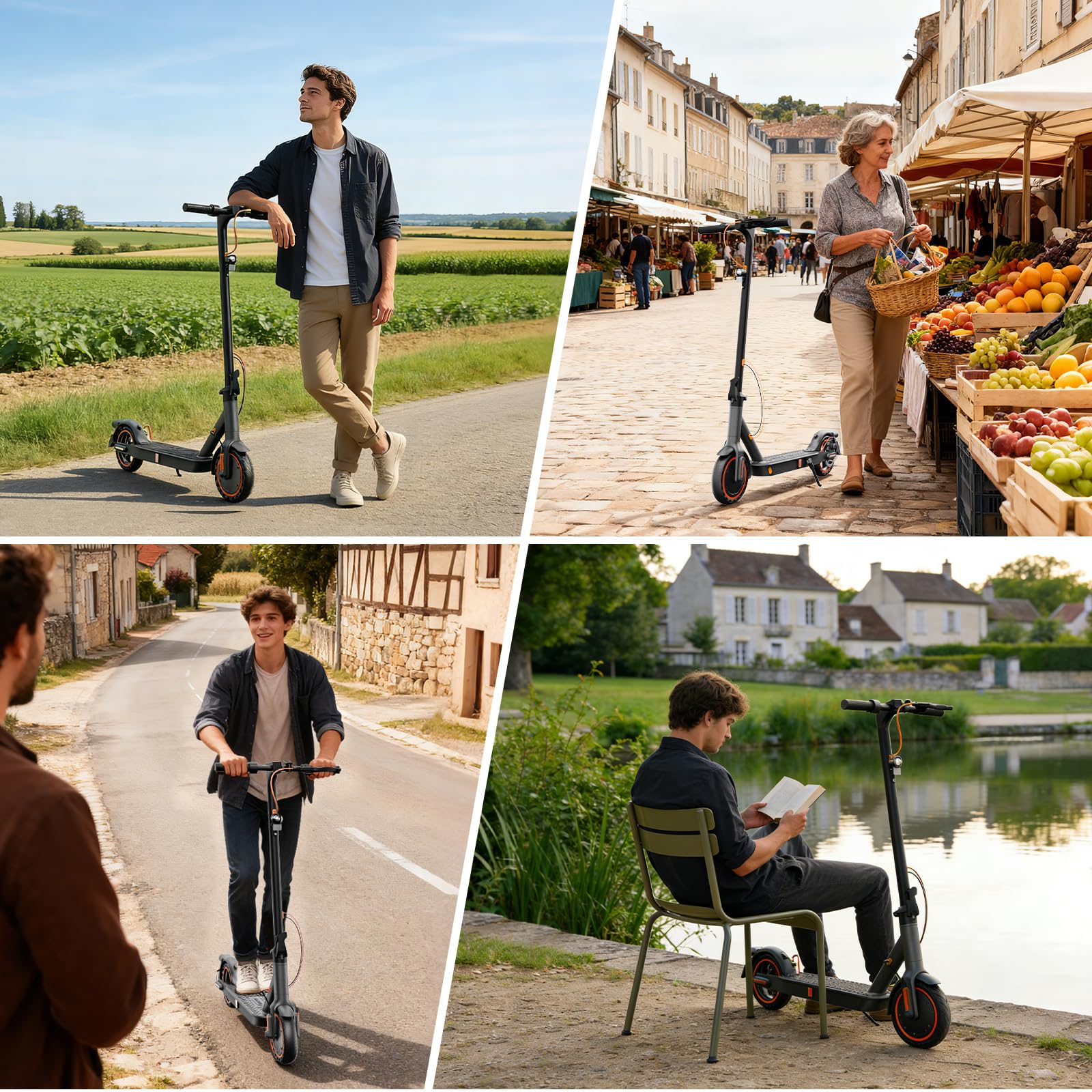 E-Scooter mit ABE Straßenzulassung, 350W Elektroroller, App, 35 km | Faltbarer E-Roller bis 20 km/h, 35 km Reichweite, Smart App Steuerung, 8,5" Wabenreifen, E-ABS & Scheibenbremse (S3ABE/S6ABE)